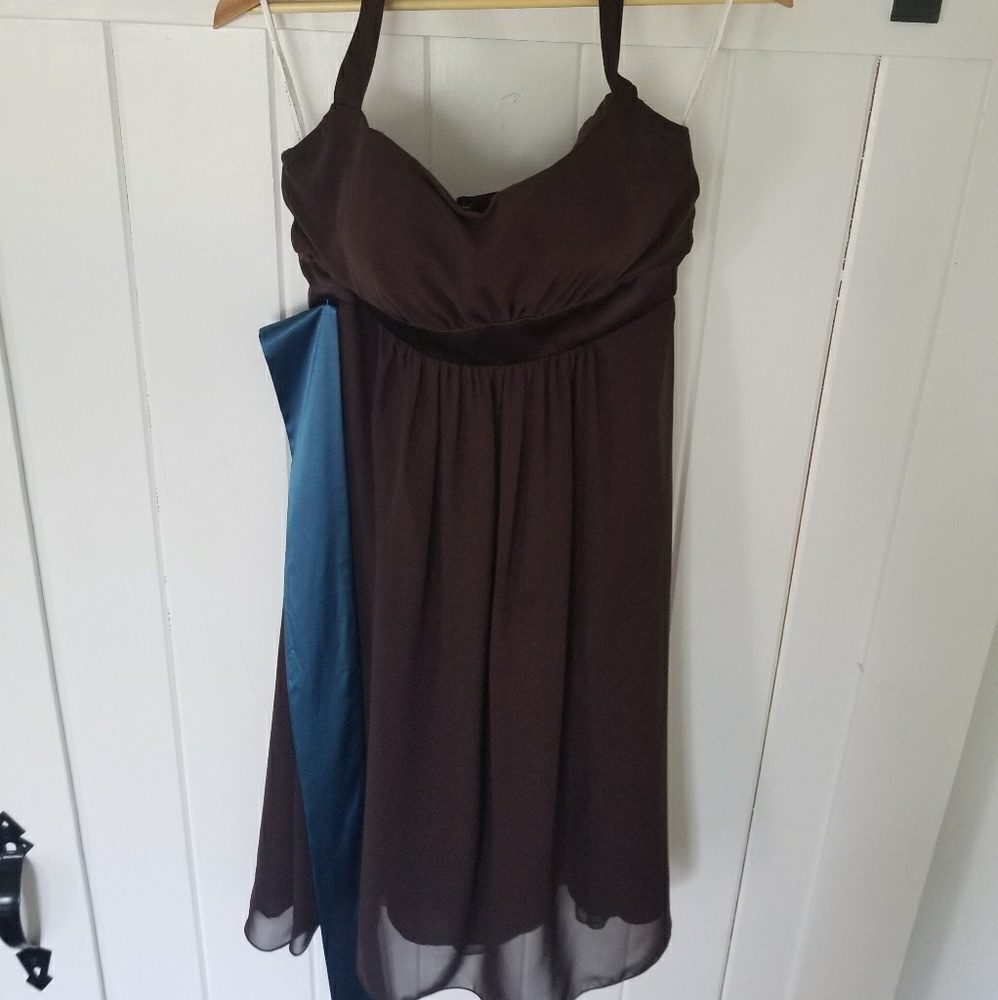 Brown evening dress
